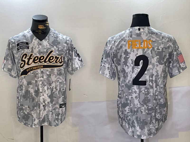 Men Pittsburgh Steelers #2 Fields Nike Arctic Camo 2024 Salute to Service Limited NFL Jersey style 4->pittsburgh steelers->NFL Jersey